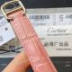 Ballon Bleu Cartier 33 mm Swiss Quartz Silver Roman Pink Leather Strap Copy Watch (4)_th.jpg